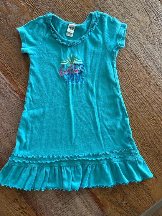 Kavio Other - Kavio Turquoise Ruffle Hem Embroidered Girls Dress